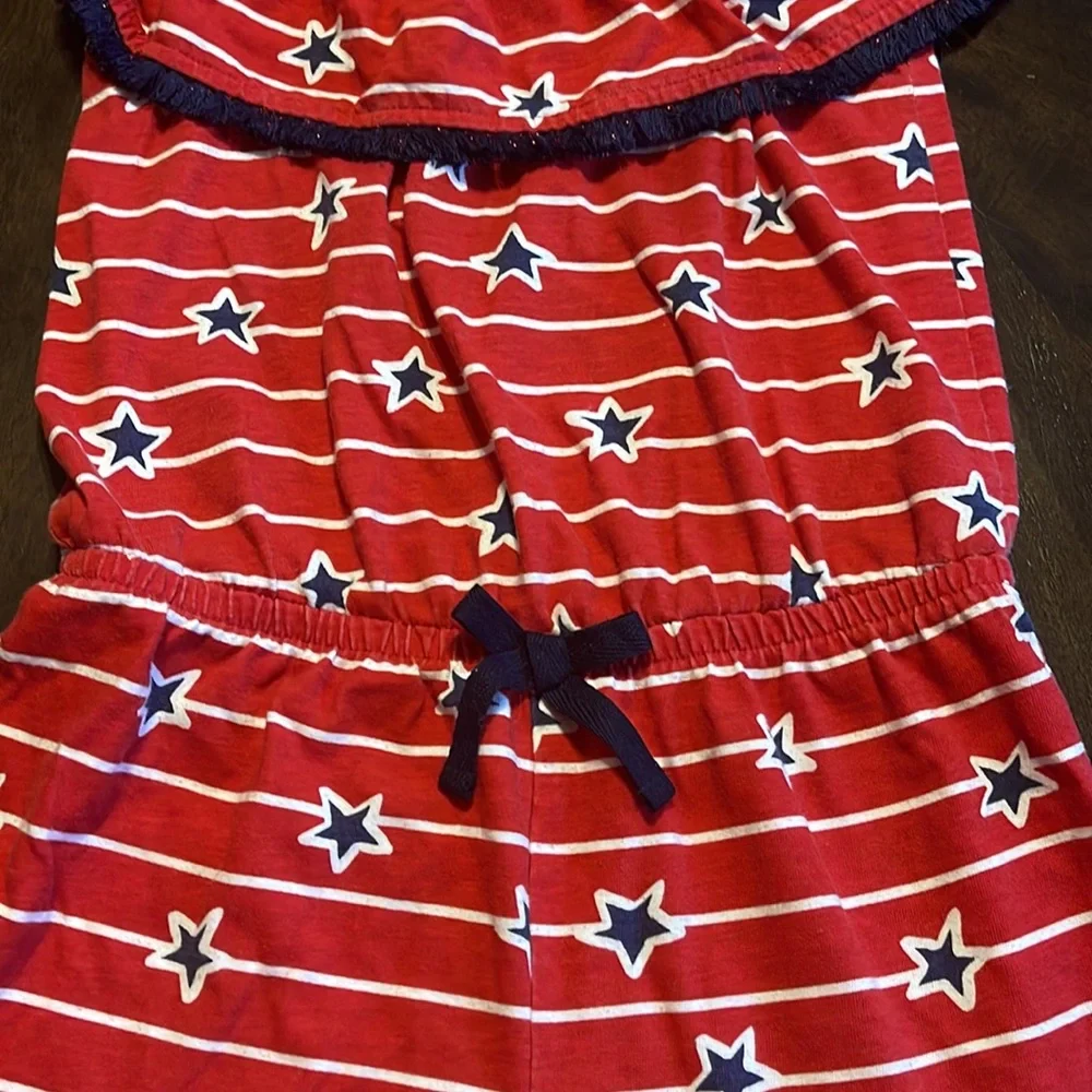 Cat & Jack‎ Girls Star Pattern Romper Size Large 10/12
